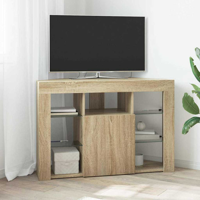 Șifonier LED pentru TV colțar Stejar Sonoma 102 x 40 x 68 cm - WALTI WALTI