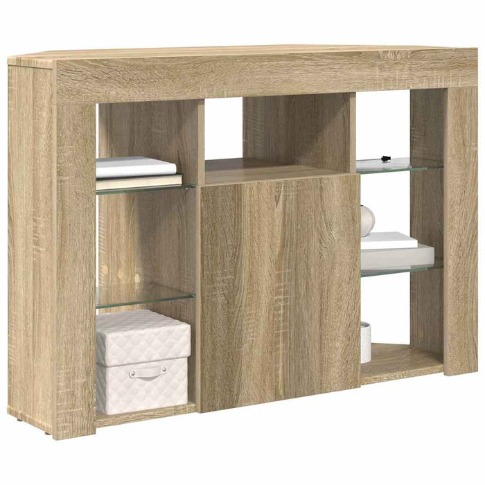 Șifonier LED pentru TV colțar Stejar Sonoma 102 x 40 x 68 cm - WALTI WALTI
