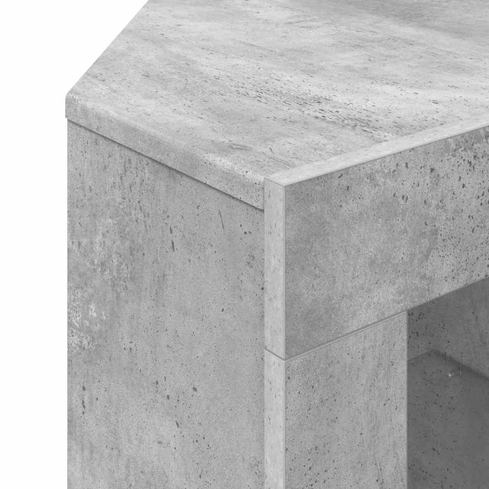 Șifonier LED pentru TV colțar 100x40x68cm Gri din beton - WALTI WALTI