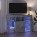 Șifonier LED pentru TV colțar 100x40x68cm Gri din beton - WALTI WALTI