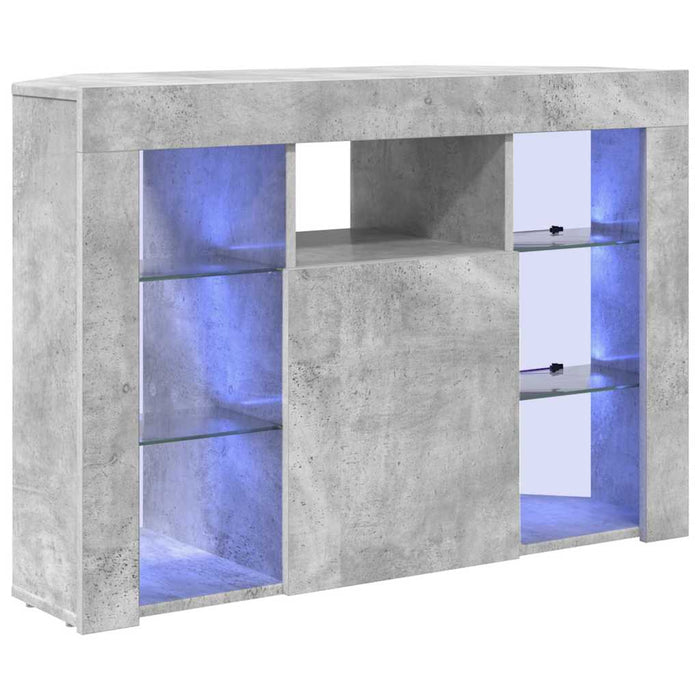Șifonier LED pentru TV colțar 100x40x68cm Gri din beton - WALTI WALTI