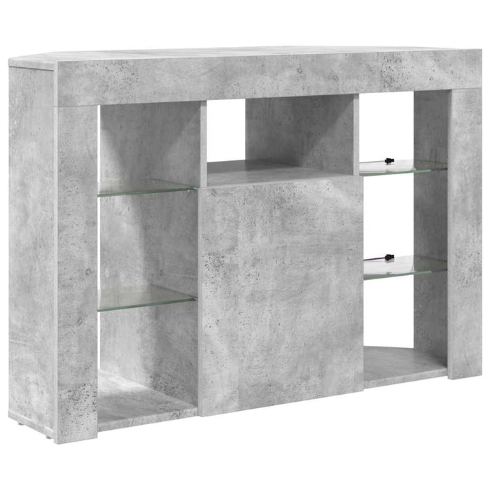 Șifonier LED pentru TV colțar 100x40x68cm Gri din beton - WALTI WALTI