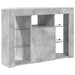 Șifonier LED pentru TV colțar 100x40x68cm Gri din beton - WALTI WALTI