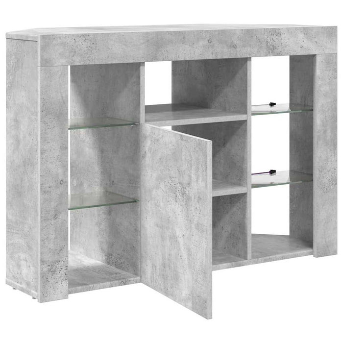 Șifonier LED pentru TV colțar 100x40x68cm Gri din beton - WALTI WALTI