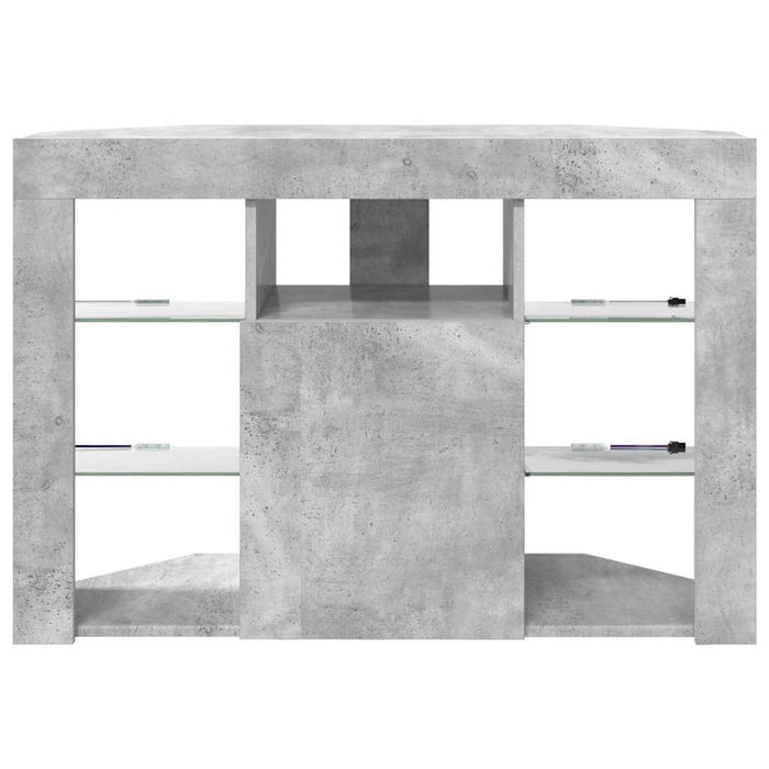Șifonier LED pentru TV colțar 100x40x68cm Gri din beton - WALTI WALTI