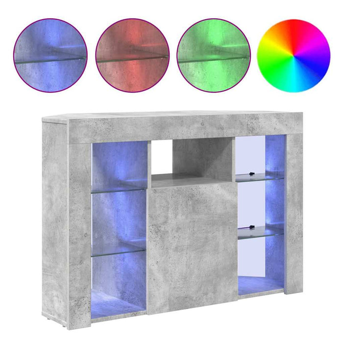 Șifonier LED pentru TV colțar 100x40x68cm Gri din beton - WALTI WALTI