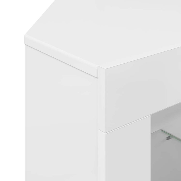 Șifonier LED pentru TV colțar Alb lucios 104 x 40 x 68 cm - WALTI WALTI
