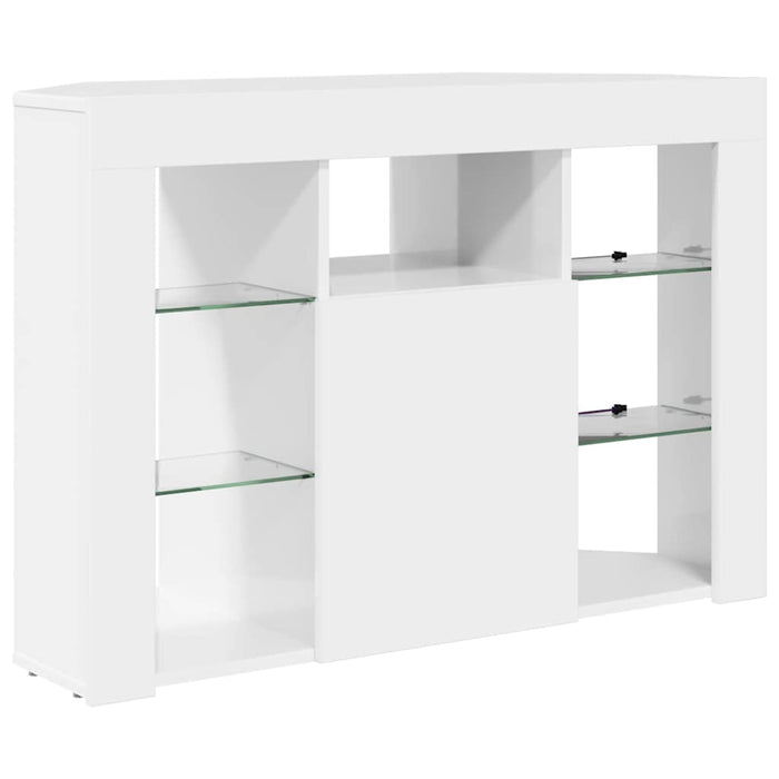 Șifonier LED pentru TV colțar Alb lucios 104 x 40 x 68 cm - WALTI WALTI