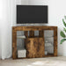 Șifonier LED pentru TV colțar 100x40x68cm Stejar fumuriu - WALTI WALTI