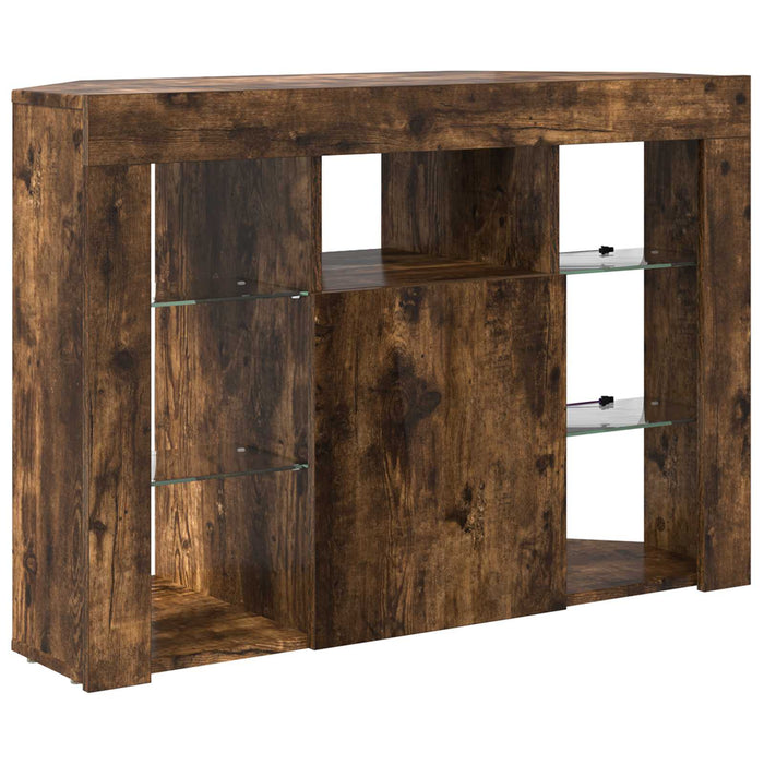Șifonier LED pentru TV colțar 100x40x68cm Stejar fumuriu - WALTI WALTI