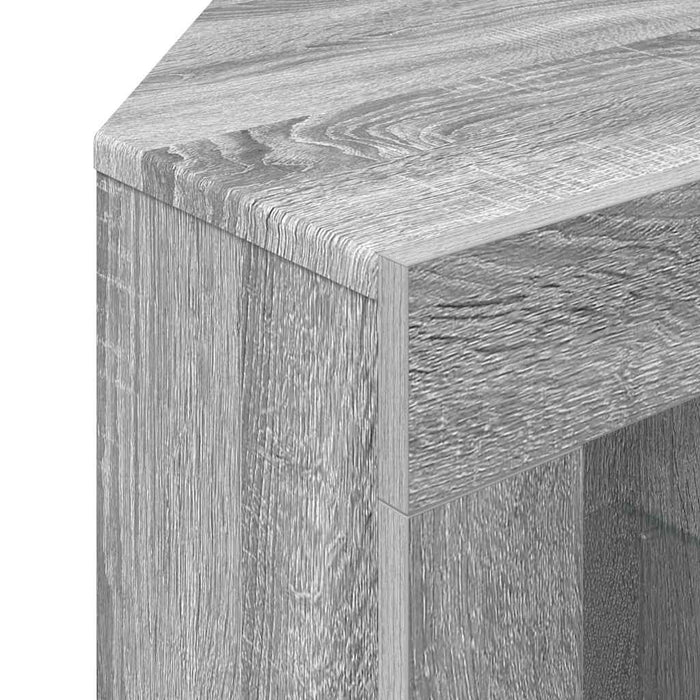 Șifonier LED pentru TV colțar 100x40x68cm Gri Sonoma WALTI