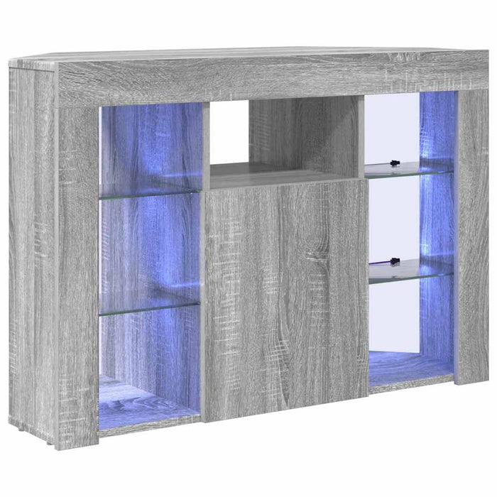 Șifonier LED pentru TV colțar 100x40x68cm Gri Sonoma WALTI