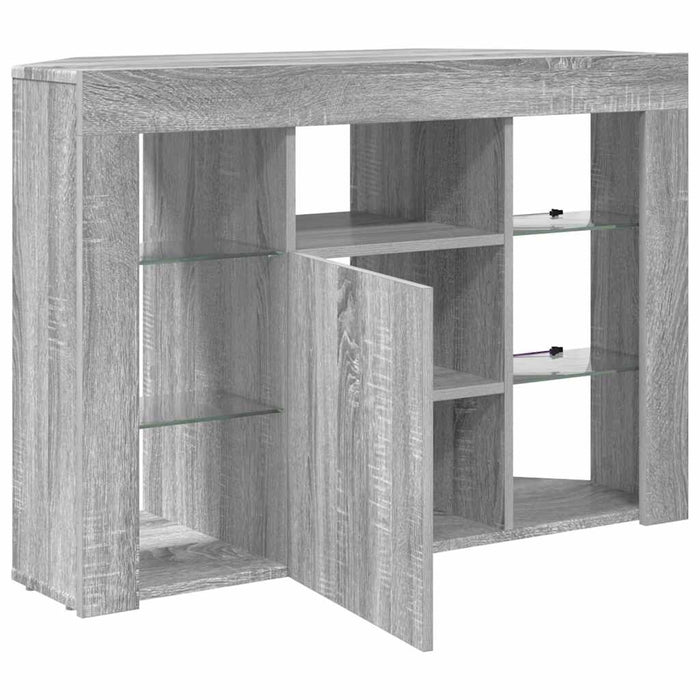 Șifonier LED pentru TV colțar 100x40x68cm Gri Sonoma WALTI