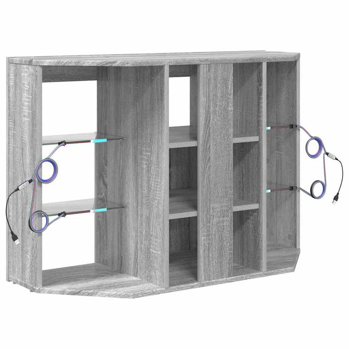 Șifonier LED pentru TV colțar 100x40x68cm Gri Sonoma WALTI