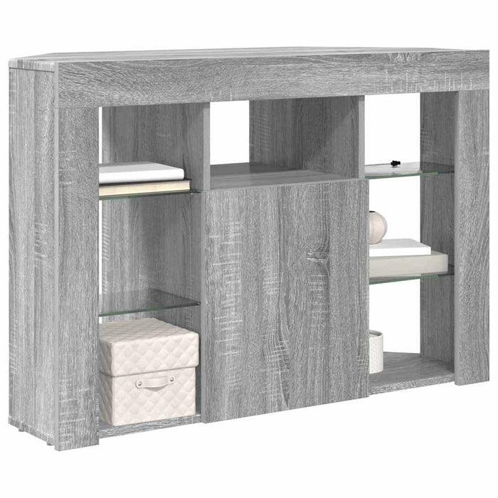 Șifonier LED pentru TV colțar 100x40x68cm Gri Sonoma WALTI
