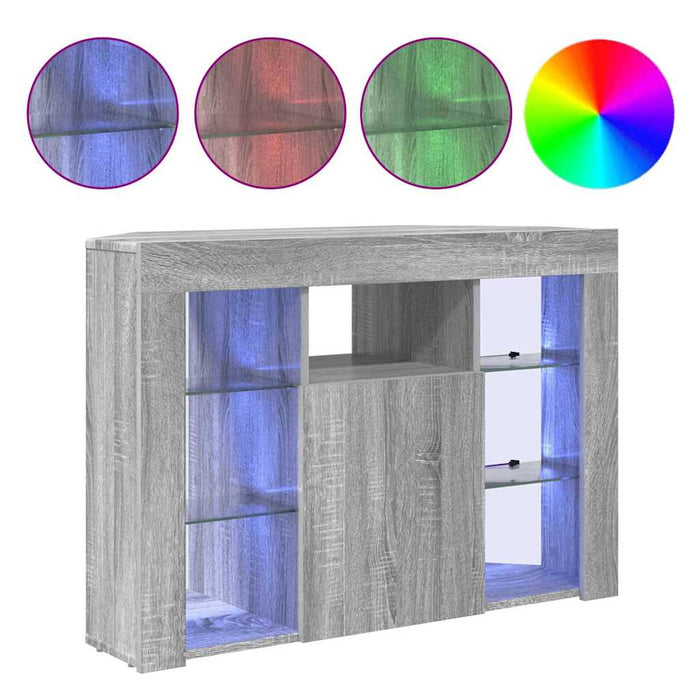 Șifonier LED pentru TV colțar 100x40x68cm Gri Sonoma WALTI