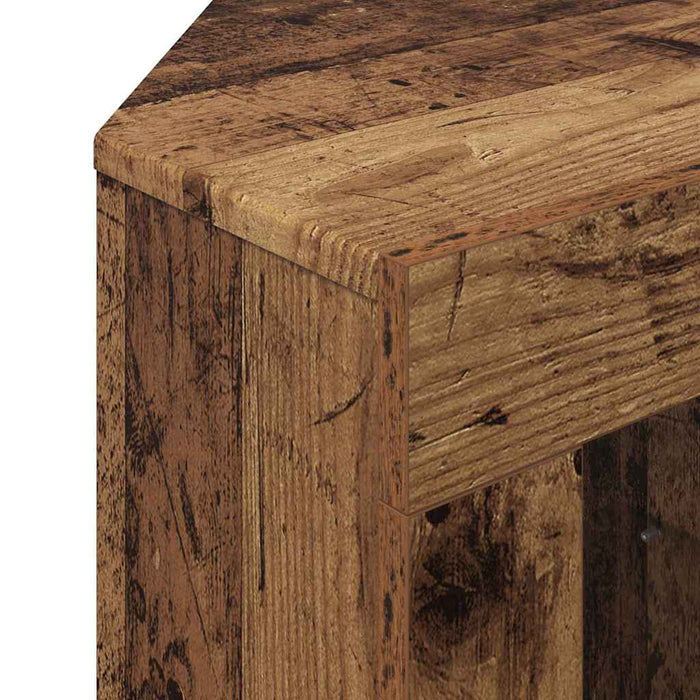 Șifonier LED pentru TV colțar 100x40x68cm Lemn vechi WALTI