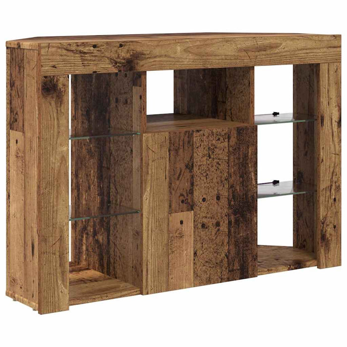 Șifonier LED pentru TV colțar 100x40x68cm Lemn vechi WALTI
