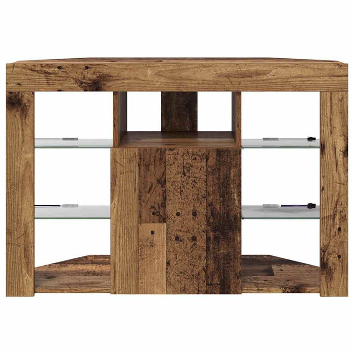 Șifonier LED pentru TV colțar 100x40x68cm Lemn vechi WALTI