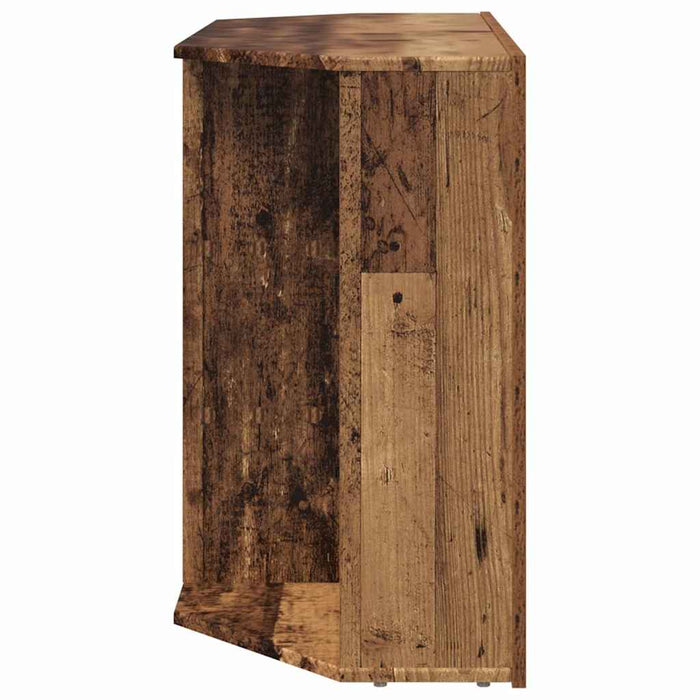 Șifonier LED pentru TV colțar 100x40x68cm Lemn vechi WALTI