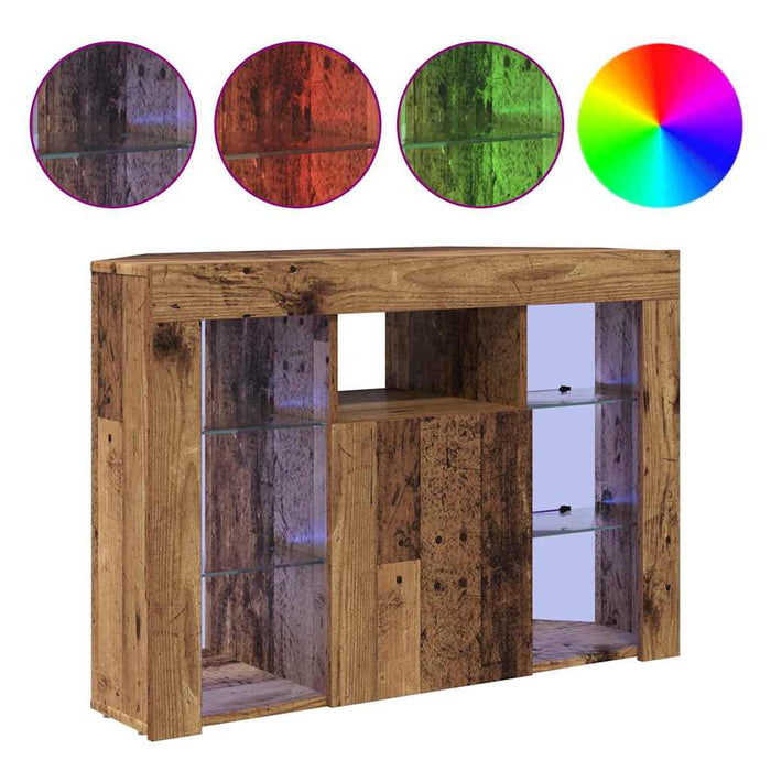 Șifonier LED pentru TV colțar 100x40x68cm Lemn vechi WALTI