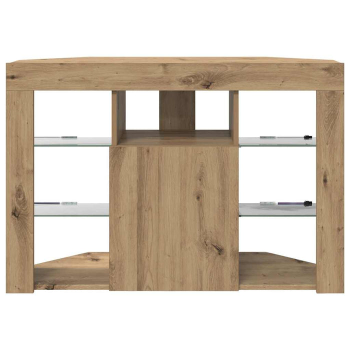 Șifonier LED pentru TV colțar 100x40x68cm Stejar Artizanal WALTI
