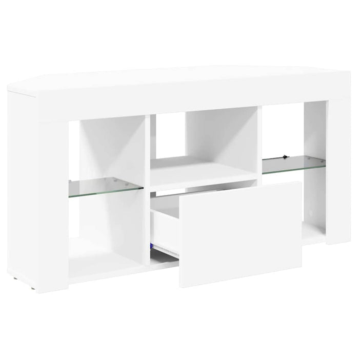 Șifonier LED pentru TV colțar Pe perete Alb 100 x 40 x 50 cm - WALTI WALTI