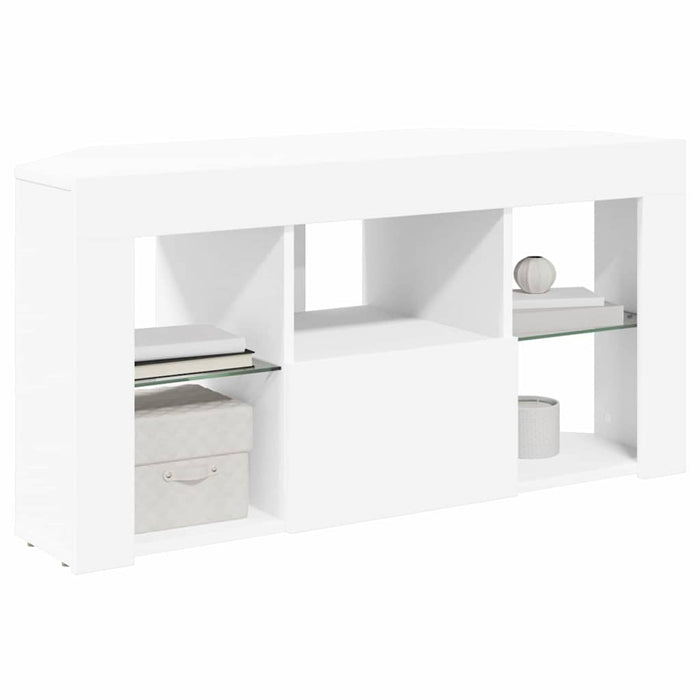 Șifonier LED pentru TV colțar Pe perete Alb 100 x 40 x 50 cm - WALTI WALTI