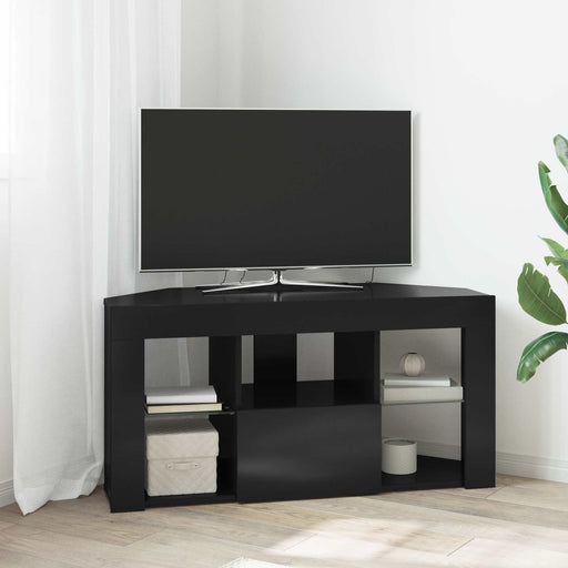 Șifonier LED pentru TV colțar Pe perete Negru 100 x 40 x 50 cm - WALTI WALTI