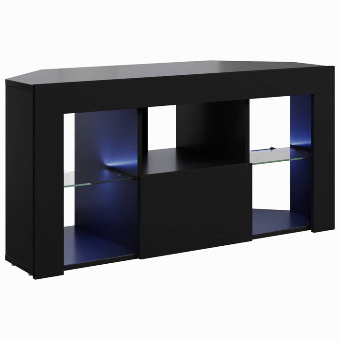 Șifonier LED pentru TV colțar Pe perete Negru 100 x 40 x 50 cm WALTI