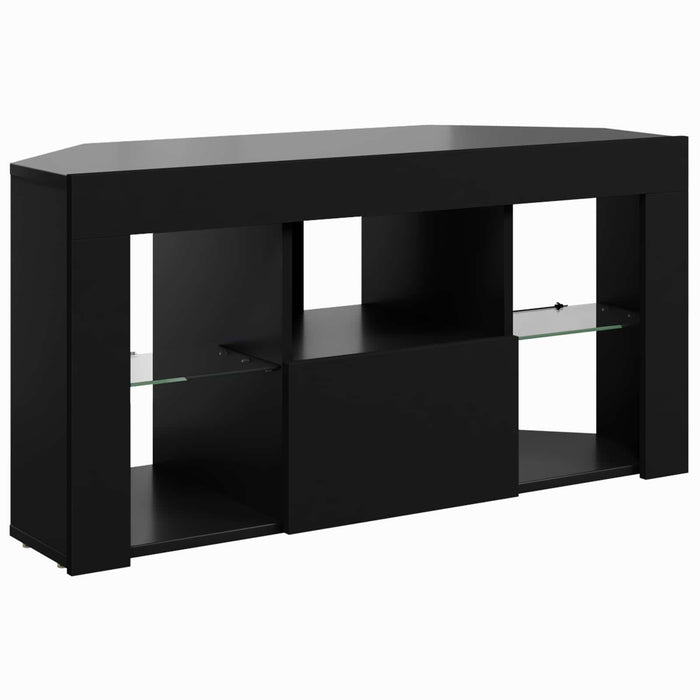 Șifonier LED pentru TV colțar Pe perete Negru 100 x 40 x 50 cm WALTI