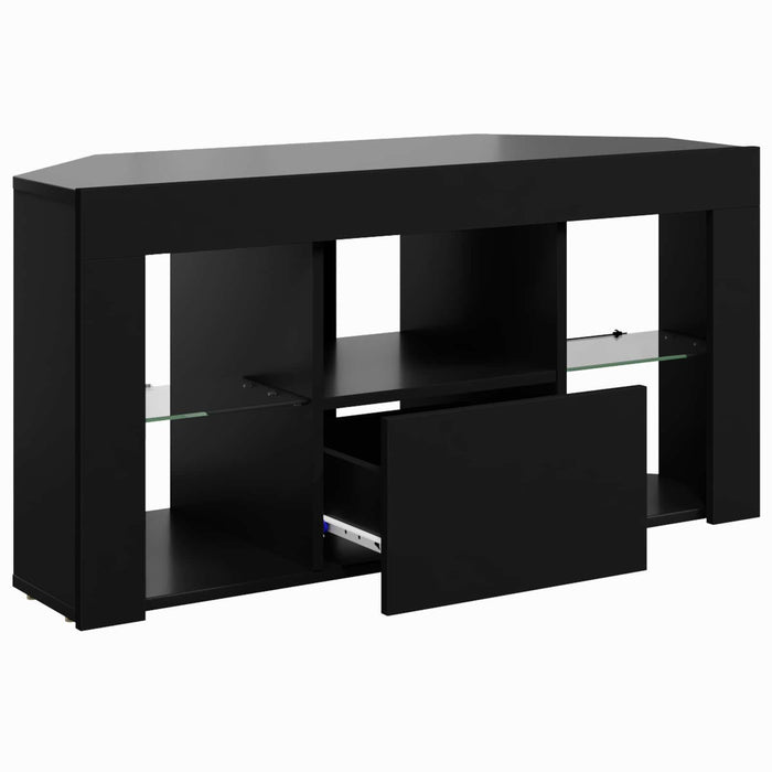Șifonier LED pentru TV colțar Pe perete Negru 100 x 40 x 50 cm WALTI