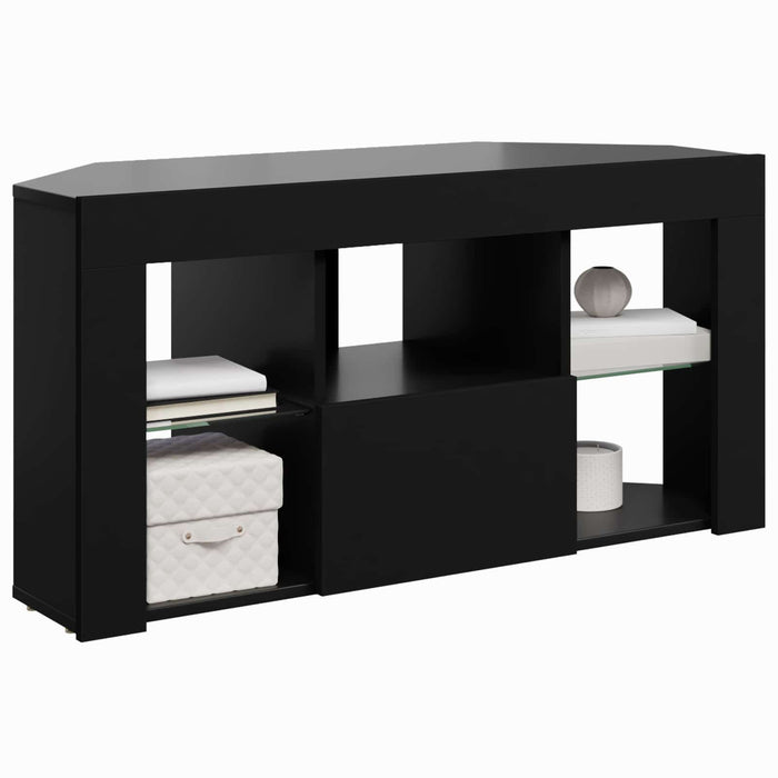 Șifonier LED pentru TV colțar Pe perete Negru 100 x 40 x 50 cm WALTI