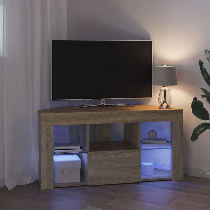 Șifonier LED pentru TV colțar Stejar Sonoma 100 x 40 x 50 cm WALTI