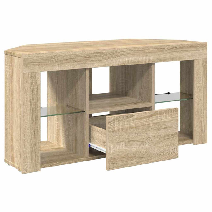 Șifonier LED pentru TV colțar Stejar Sonoma 100 x 40 x 50 cm WALTI
