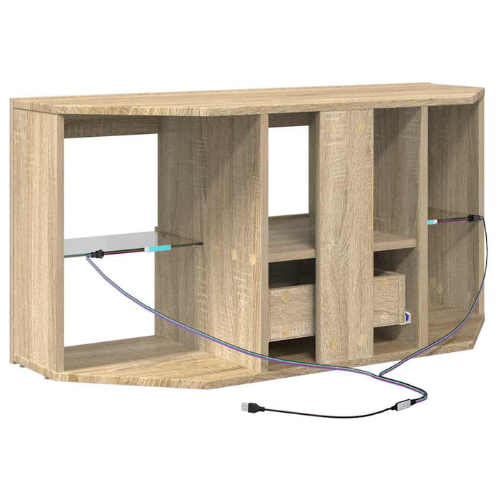 Șifonier LED pentru TV colțar Stejar Sonoma 100 x 40 x 50 cm WALTI