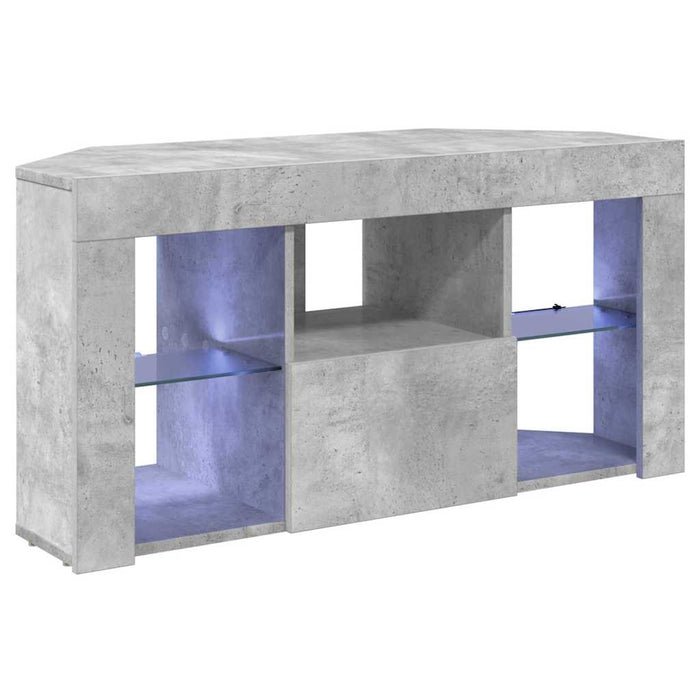 Șifonier LED pentru TV colțar 100 x 40 x 50 cm Gri din beton WALTI