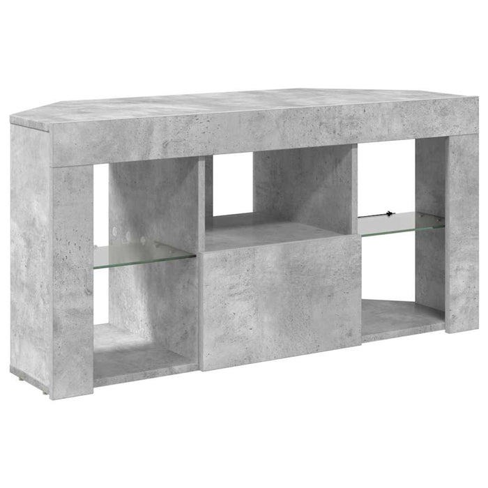 Șifonier LED pentru TV colțar 100 x 40 x 50 cm Gri din beton WALTI