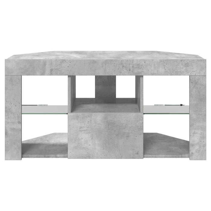 Șifonier LED pentru TV colțar 100 x 40 x 50 cm Gri din beton WALTI
