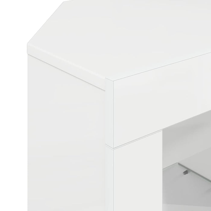 Șifonier LED pentru TV colțar Alb lucios 104 x 40 x 50 cm - WALTI WALTI
