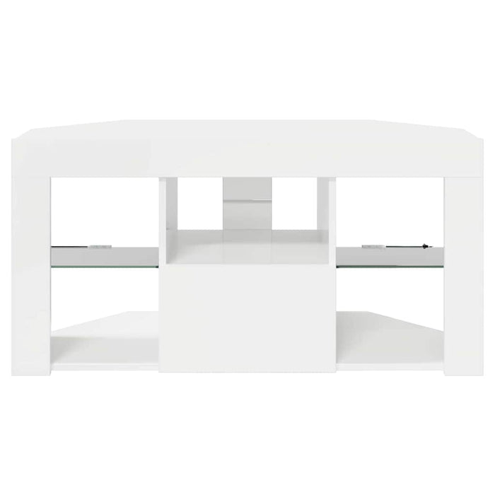 Șifonier LED pentru TV colțar Alb lucios 104 x 40 x 50 cm - WALTI WALTI
