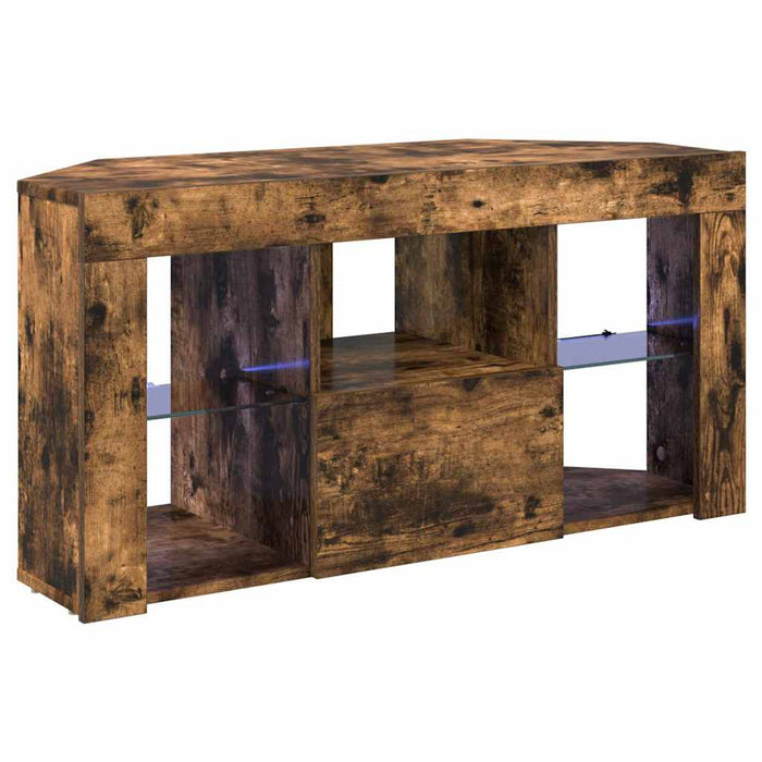 Șifonier LED pentru TV colțar 100 x 40 x 50 cm Stejar fumuriu WALTI
