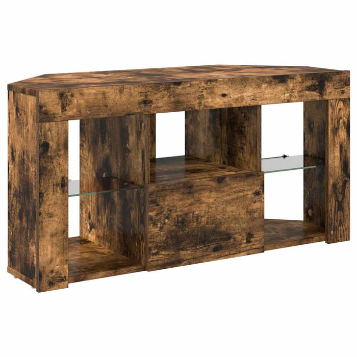 Șifonier LED pentru TV colțar 100 x 40 x 50 cm Stejar fumuriu WALTI