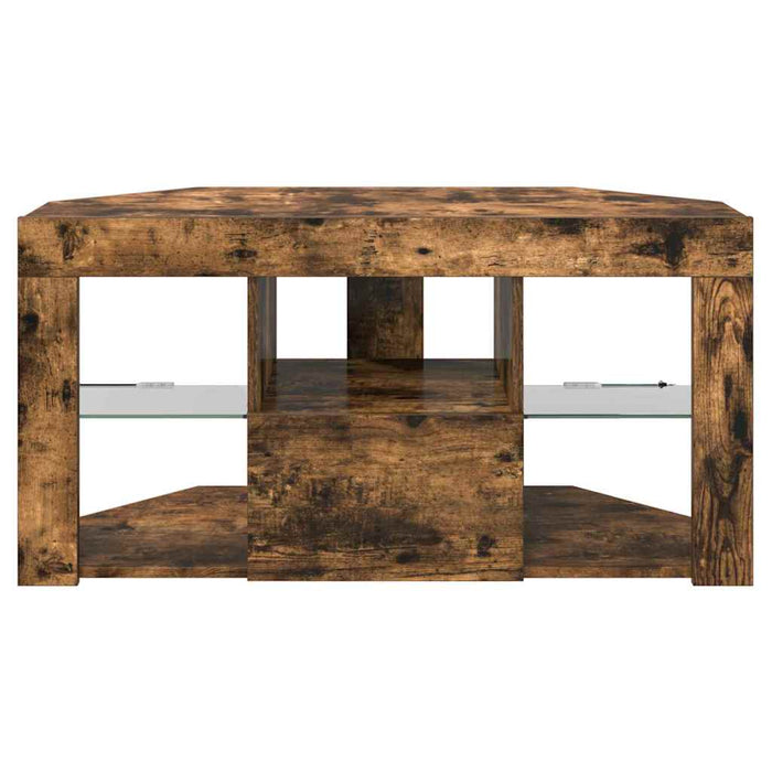 Șifonier LED pentru TV colțar 100 x 40 x 50 cm Stejar fumuriu WALTI
