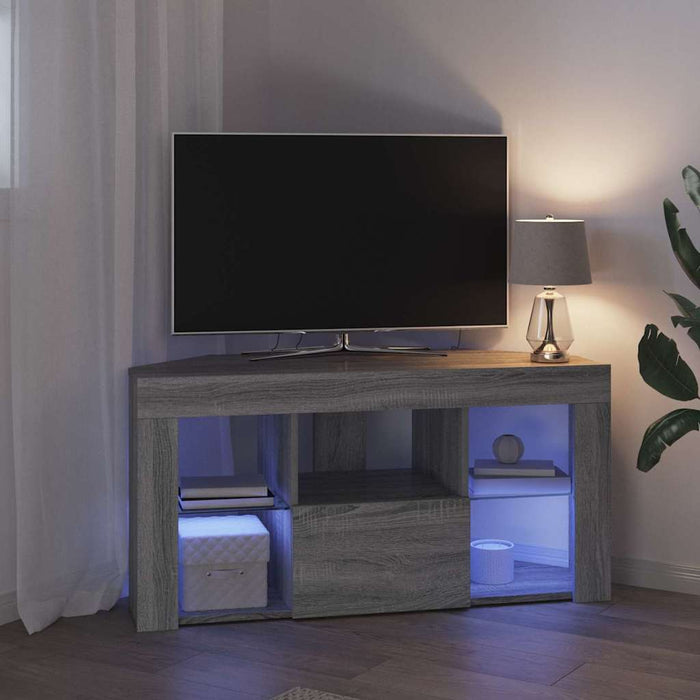 Șifonier LED pentru TV colțar 100 x 40 x 50 cm Gri Sonoma WALTI
