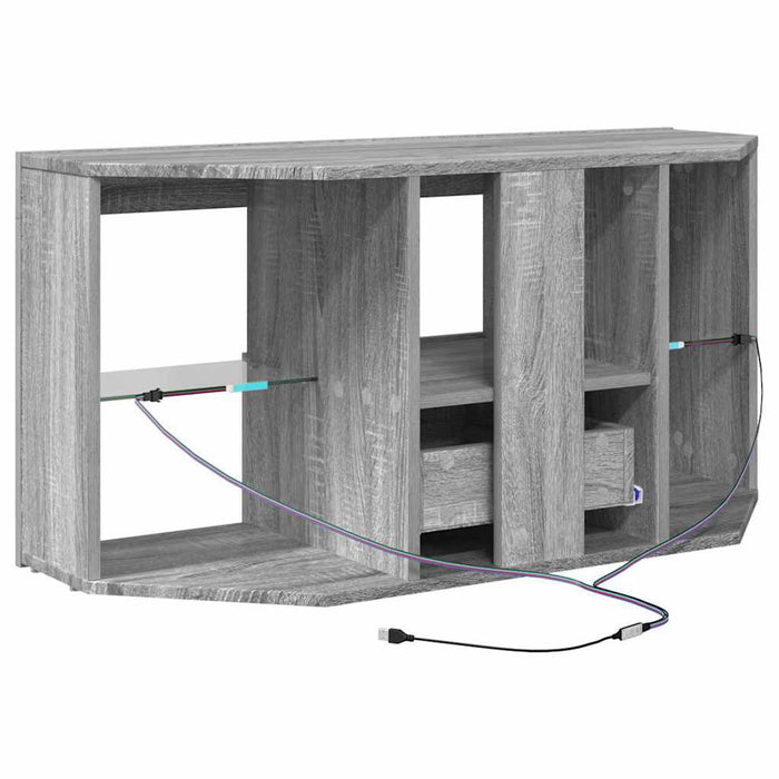 Șifonier LED pentru TV colțar 100 x 40 x 50 cm Gri Sonoma WALTI