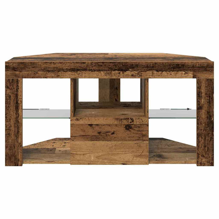 Șifonier LED pentru TV colțar 100 x 40 x 50 cm Lemn vechi WALTI