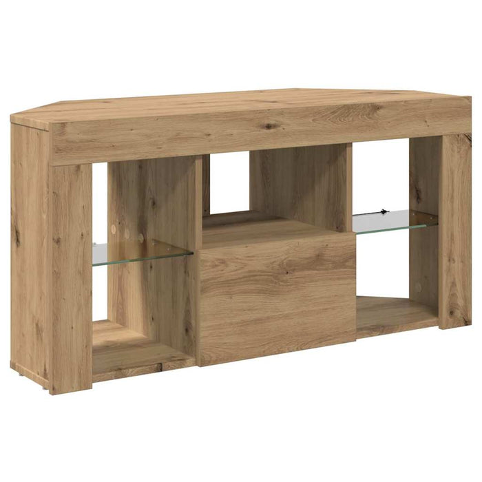 Șifonier LED pentru TV colțar 100 x 40 x 50 cm Stejar Artizanal WALTI