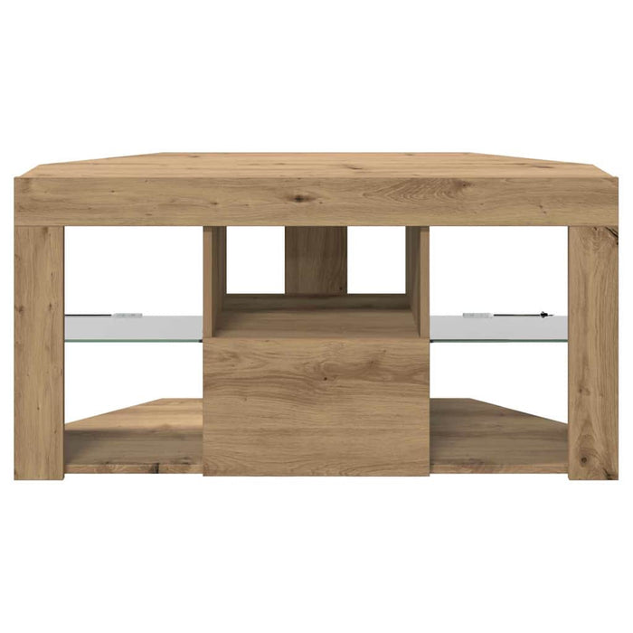 Șifonier LED pentru TV colțar 100 x 40 x 50 cm Stejar Artizanal WALTI