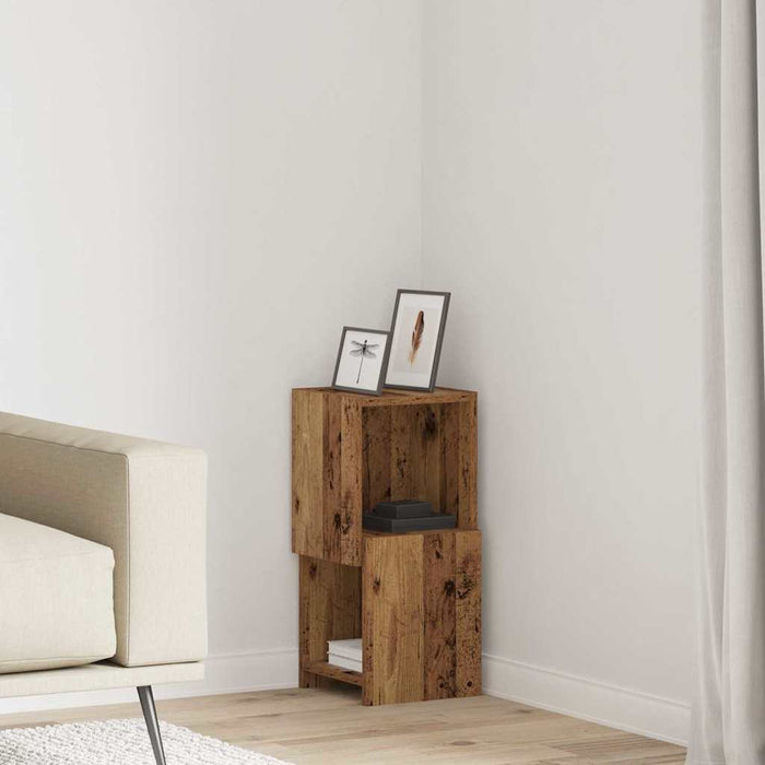 Dulap de colț Lemn vechi 25,5x25x55cm Lemn compozit - WALTI WALTI